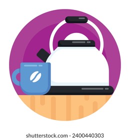 Descargar este icono de kettle de alta calidad redondeado 