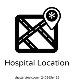 Download this premium glyph icon of navigation system 