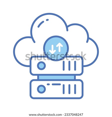 Download this premium icon of cloud data storage, cloud networking technology concept