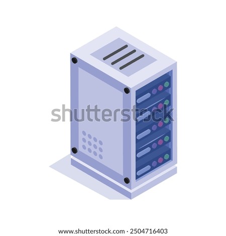 Download this premium icon of data server in isometric style