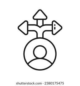 Download this premium icon of decision making, customizable vector design