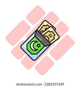 Download this premium icon of eid gift in trendy style, easy to use