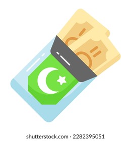 Descargar este icono premium de regalo de eid en estilo moderno, fácil de usar