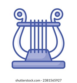 Download this premium icon of harp, greek musical instrument