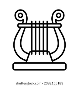 Download this premium icon of harp, greek musical instrument