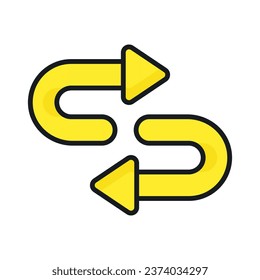 Download this premium icon of repeat arrow in trend style
