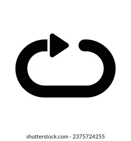 Descargar este icono premium de flecha de repetición en estilo de tendencia