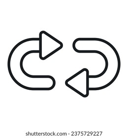 Download this premium icon of repeat arrow in trend style