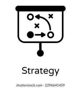 Download this premium solid icon of strategy 