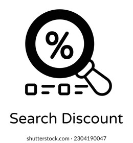 Download this premium solid style icon of search discount 