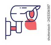 Download this premium vector of CCTV, security camera icon