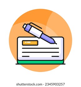 Download this premium vector of cheque in design trendy style