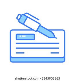 Download this premium vector of cheque in design trendy style