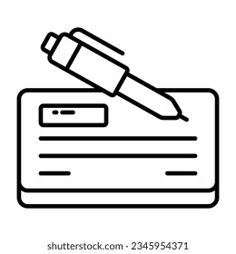 Download this premium vector of cheque in design trendy style