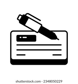 Download this premium vector of cheque in design trendy style