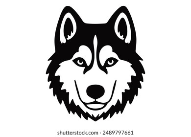 Download this striking Husky silhouette vector art, perfect for graphic design, branding, and digital projects. High-quality, detailed, and versatile for various creative uses.