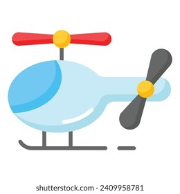 Download this stylish icon of helicopter toy, ready to use vector