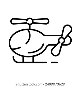 Download this stylish icon of helicopter toy, ready to use vector