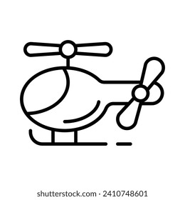 Download this stylish icon of helicopter toy, ready to use vector