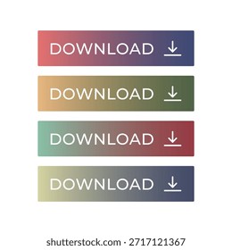 Download trending gradient vector buttons set isolated on white background