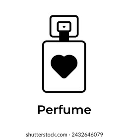 Download trendy icon of perfume, fragrance bottle vector