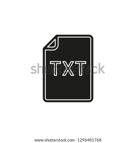 download TXT document icon - vector file format symbol