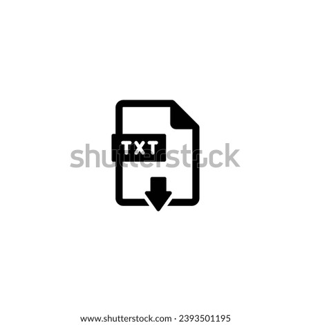Download txt file icon vector for web site Computer and mobile app