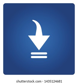 download and update icon in blue button