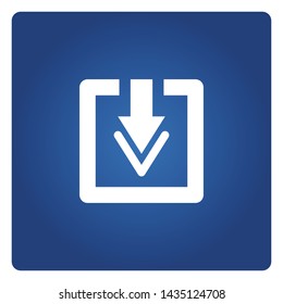 download and update icon in blue button