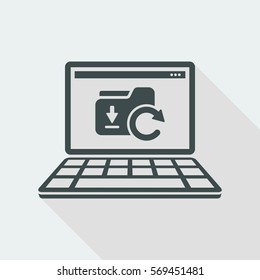 Download updates folder - Flat minimal icon