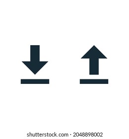 Download and Upload Arrow Icon Design Template Elements