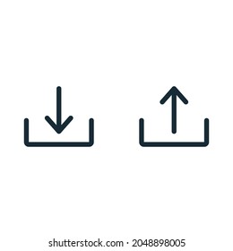 Download and Upload Arrow Icon Design Template Elements