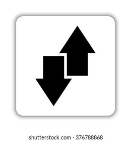 download and upload  - black vector icon