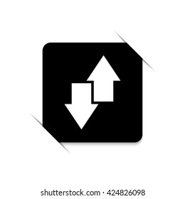 download and upload  - black vector icon