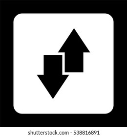 download and upload -  black vector icon