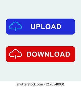 Download and upload button icon. Vector illustration. EPS 10.