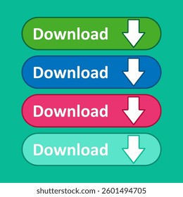 Download and Upload button set, realistic design. vector illustration