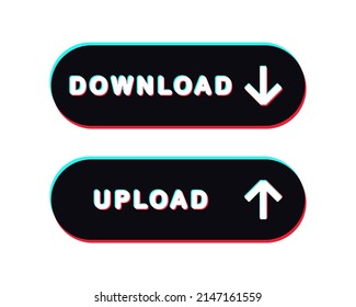 Download upload button sign. Vector illustration