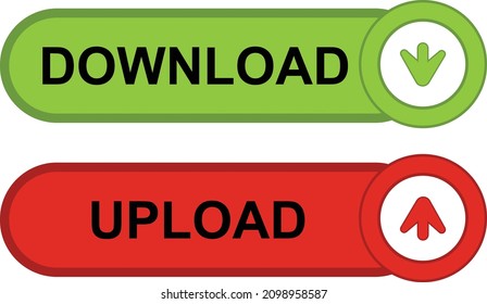Download and upload button, Vector