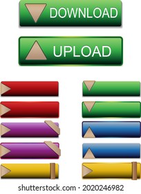 download and upload button web basic