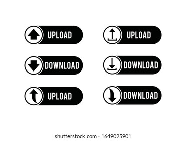 Download and upload buttons useful for web design purposes