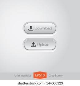 Download and upload buttons user interface