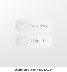 Download and upload buttons user interface