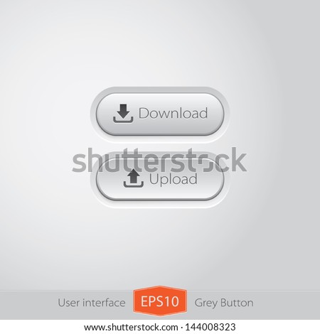 Download and upload buttons user interface