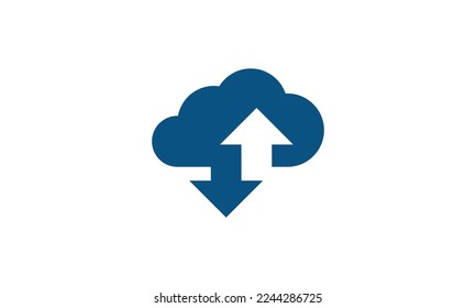 descargar el icono de conexión de datos de la nube de carga. Ilustración del vector