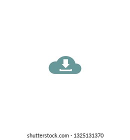 Download and Upload Cloud Icon Color