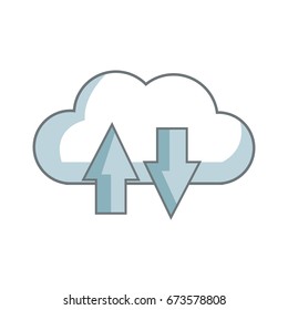 download and upload to cloud icon symbol