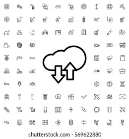 download upload cloud icon vector illustration sign symbol