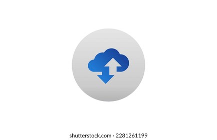 download upload cloud, send file, internet connect, data storage icon. down up Vector illustration