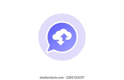 download upload cloud, send file, internet connect, data storage icon. down up Vector illustration